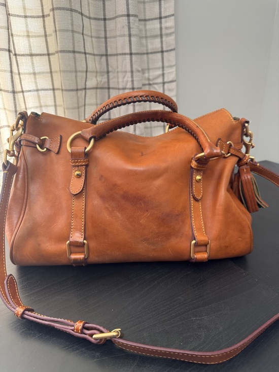 Dooney & Bourke Original Large Florentine Leather Satchel Natural - Picture 2 of 16